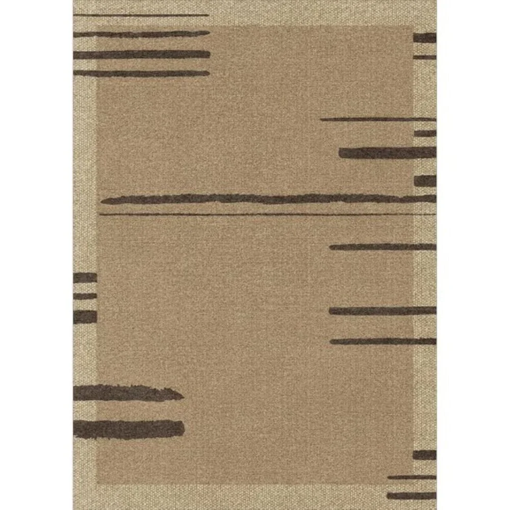 New Faux Jute 2x3 Doorway Rug, Washable Non-Slip Front Door Mat, Brown/Black